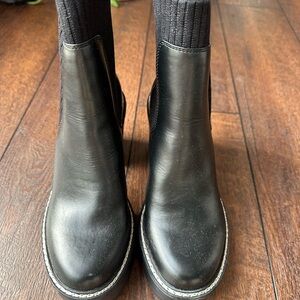 Madden Girl Black Knit Ankle Boots